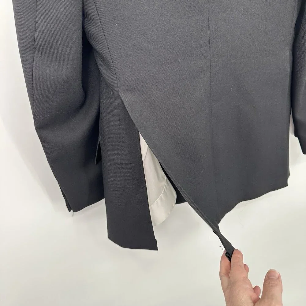 FIORAVANTI jacket blazer sport coat black 36S two button vintage 70s retro